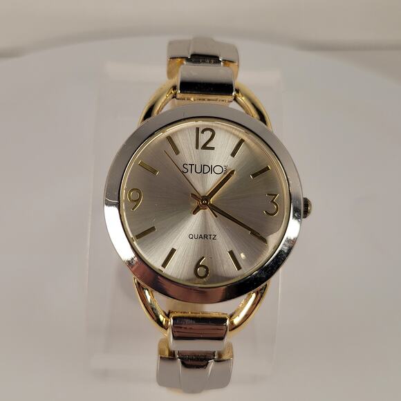 Studio Quartz Women's Watch - Gold & Silver Tone Bangle Style 32mm Dial - Picture 15 of 15